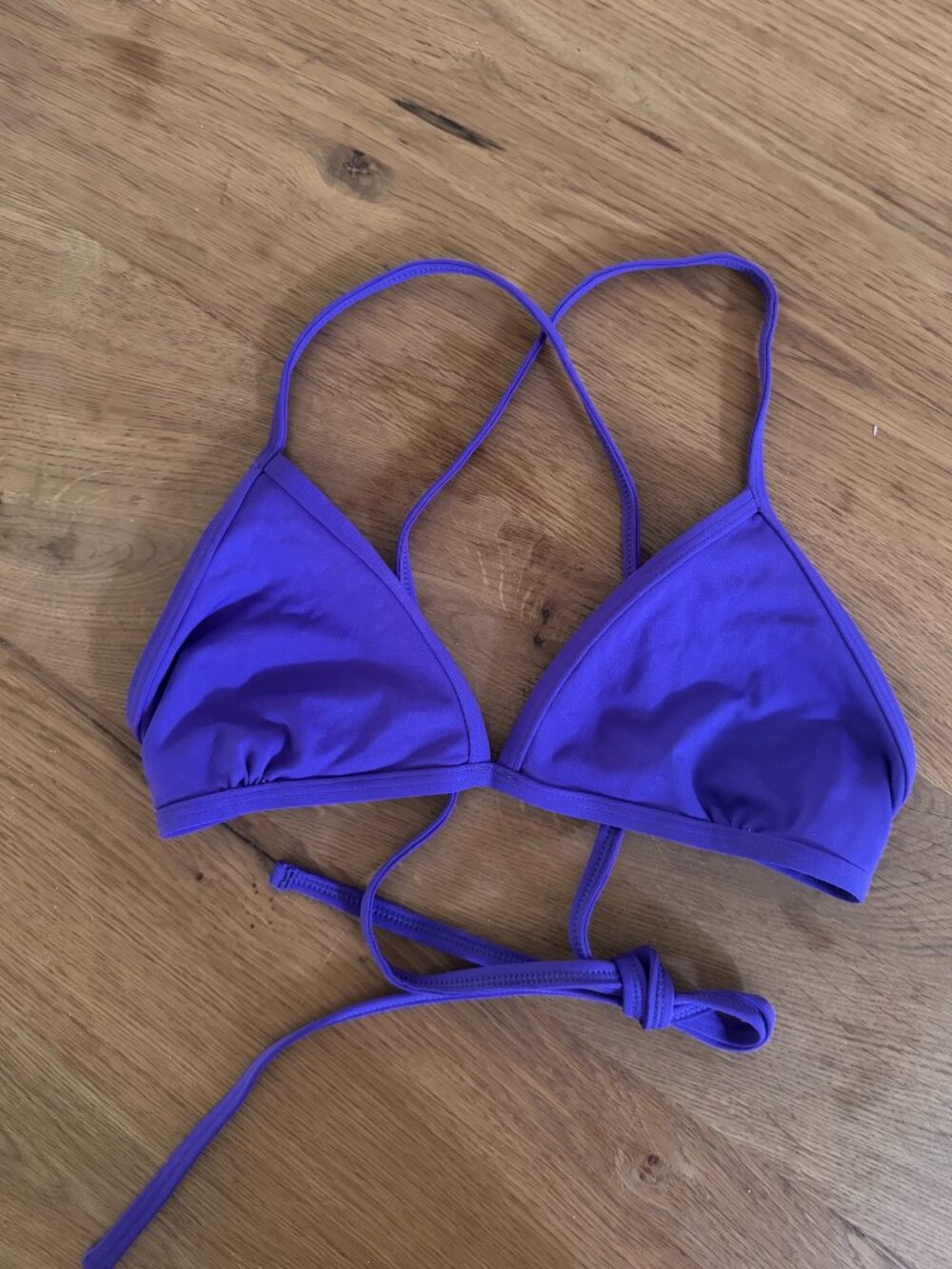 Jolyn Triangle Bikini Top — Purple | XL
